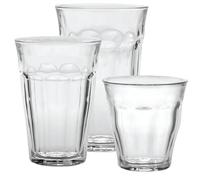 Duralex CC1/18 Made in France Picardie 18-delige doorzichtige drinkglazen en bekerset: set bevat: (6) 8-3/4 oz, (6) 12-5/8 oz, (6) 16-7/8 oz