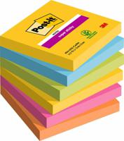 Post-it Plaknotitie 6546SR 76 mm x 76 mm Neon-groen, Ultrablauw, Ultra-geel, Ultra-roze, Neon-oranje 540 vellen