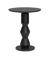 Tower Living Bijzettafel Brunello Mangohout, 63cm hoog - Zwart - Rond