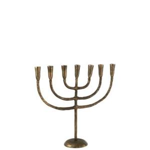 J-Line kandelaar Menorah - aluminium - brons