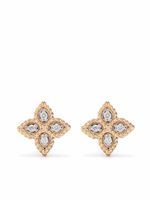 Roberto Coin boucles d'oreilles Princess Flower en or rose 18ct ornées de diamants - thumbnail