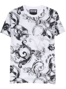 Versace Jeans Couture t-shirt en coton à imprimé Baroque - Blanc