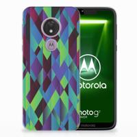Motorola Moto G7 Power TPU Hoesje Abstract Green Blue