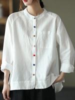 Plain Loose Casual Blouse