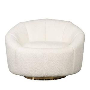 Giga Meubel - Fauteuil Bouclé Wit - Zithoogte 42cm - Stoel Florine