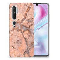 Xiaomi Mi Note 10 Pro TPU Siliconen Hoesje Marmer Oranje