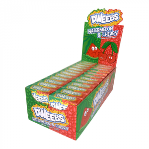 Dweebs candy Dweebs - Watermelon & Cherry 45 Gram 24 Stuks