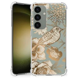 Case voor Samsung Galaxy S24 Vintage Bird Flowers