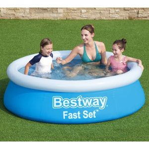 Bestway Fast Set Zwembad opblaasbaar rond 183x51 cm blauw