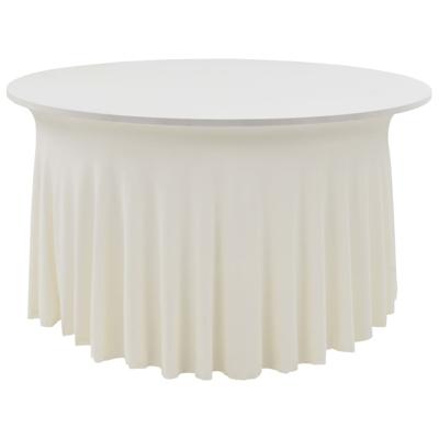 vidaXL 2 st Tafelhoezen stretch met rok 180x74 cm crème vidaXL 2 st Tafelhoezen stretch met rok 180x74 cm crème