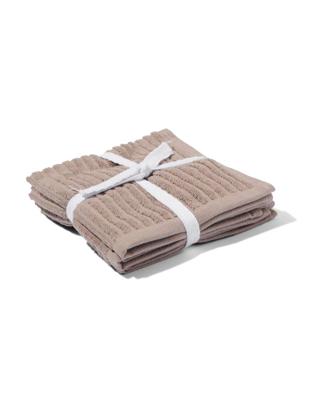 HEMA Vaatdoekjes 30x30 katoen bruin - 3 stuks (naturel)