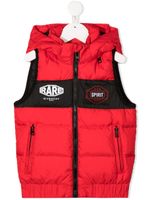 Givenchy Kids gilet matelassé à capuche - Rouge - thumbnail