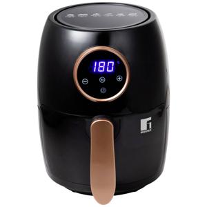 Bergner Airfryer 1000 W Anti-aanbaklaag, CoolTouch-behuizing, Timerfunctie, Oververhittingsbeveiliging, Met display Zwart, Koper