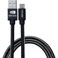 Senza Premium Leather Charge/Sync Cable USB-C 1.5m. Black
