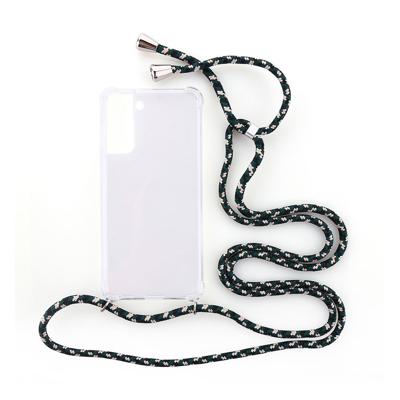 Shop4 - Samsung Galaxy S21 Plus Hoesje - Zachte Back Case met Koord Camouflage Groen Shop4 - Samsung Galaxy S21 Plus Hoesje - Zachte Back Case met Koord Camouflage Groen