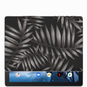 Lenovo Tab E10 Siliconen Hoesje Leaves Grey