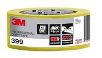 3M Pro 399 Betonweefseltape, geel, 1 rol, 44 mm x 50 m, waterdicht, 2 weken UV-stabiel, ideaal voor beton, steen en metselwerk