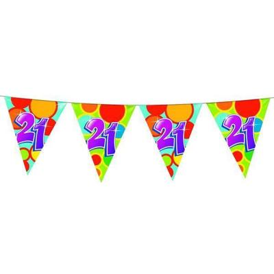 Vlaggenlijn 21 jaar gekleurd