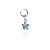 Jeweled Ball Closure Ring met bedel Chirurgisch staal 316L / Belegde messing Piercingringen - thumbnail