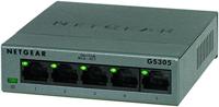 Netgear GS305-100PAS Unmanaged L2 Gigabit Ethernet (10/100/1000) zwarte netwerkschakelaar - netwerkschakelaar (onbeheerd, L2, Gigabit Ethernet (10/100/1000), wandmontage)