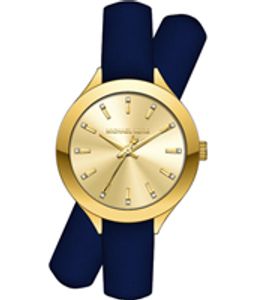 Horlogeband Michael Kors MK2552 Onderliggend Leder Blauw 14mm