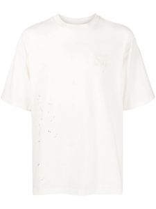 Musium Div. t-shirt en coton à effet taches de peinture - Blanc