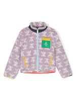 The Animals Observatory logo-embroidered zip-up jacket - Violet - thumbnail