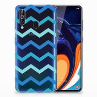 Samsung Galaxy A60 TPU bumper Zigzag Blauw