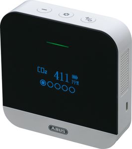 ABUS AirSecure CO2WM110 Kooldioxidemelder werkt op het lichtnet, werkt op een accu Detectie van Kooldioxide