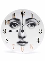 Fornasetti horloge à imprimé visage - Blanc