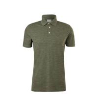 s.Oliver slim fit polo donkergroen
