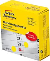AVERY Zweckform 3852 Zelfklevende markeringspunten (diameter 10 mm, 800 plakpunten op rol in dispenser, ronde stickers voor kalender, planner en om te knutselen), geel