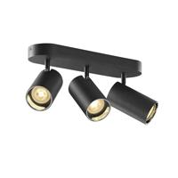 SLV ASTO TUBE Plafondlamp, plafondspot, opbouwlamp, binnenverlichting voor woonkamer, slaapkamer, keuken, hal, kinderkamer, aluminium, cilindrisch, max. 3 x 10 W, zwart