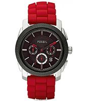 Horlogeband Fossil FS4598 Silicoon Rood 24mm - thumbnail