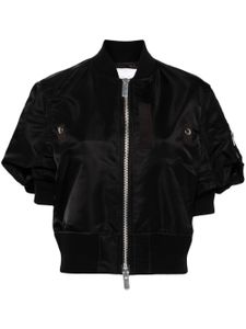 sacai veste bomber à fermeture zippée - Noir