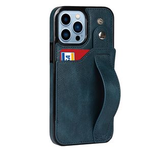 Samsung Galaxy A52S hoesje - Backcover - Pasjeshouder - Portemonnee - Handvat - Kunstleer - Blauw