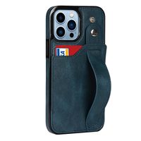 Samsung Galaxy A52S hoesje - Backcover - Pasjeshouder - Portemonnee - Handvat - Kunstleer - Blauw - thumbnail