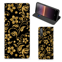 Sony Xperia 10 II Smart Cover Gouden Bloemen