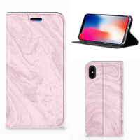 Apple iPhone X | Xs Standcase Marble Pink - Origineel Cadeau Vriendin