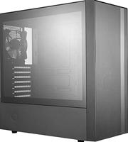 Cooler Master MasterBox NR600 - ATX mid-tower PC behuizing met zijpaneel van gehard glas, meerdere luchtstroomconfiguraties, 2 x 120 mm geïnstalleerde ventilatoren, kabelbeheer - zonder ODD