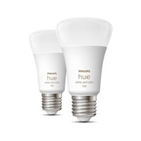 Philips Hue - E27 - 11W - White and Color set van 2 929002468802 - thumbnail