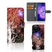 OPPO Find X5 Wallet Case met Pasjes Vuurwerk - thumbnail