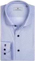 Thomas Maine Heren Overhemd Lichtblauw Geometrische Print Tailored Fit