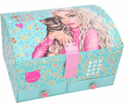 TOPModel sieradendoos meisjes 20 x 15,7 cm turquoise/roze TOPModel sieradendoos meisjes 20 x 15,7 cm turquoise/roze