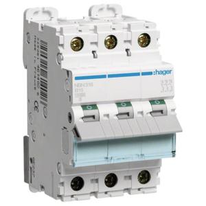 Hager NBN316 Zekeringautomaat 3-polig 16 A 400 V