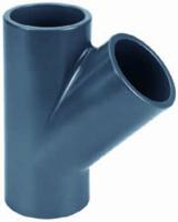 Aquaforte T-stuk 45° met Lijmverbinding, 40mm - Duurzaam PVC voor Optimale Vijver Waterstroom