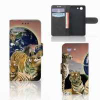 Sony Xperia Z3 Compact Telefoonhoesje met Pasjes Roofdieren