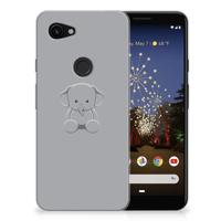 Google Pixel 3A Telefoonhoesje met Naam Grijs Baby Olifant