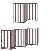 vidaXL Hondenhek inklapbaar 15 panelen 750 cm populierenhout bruin