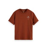 Scotch & Soda T-shirt van biologisch katoen bruin